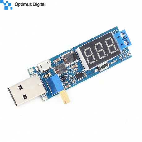 DC-DC Boost Module with USB Input, Display and Adjustable Voltage