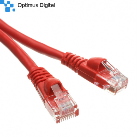 Cablu CAT6A UTP 5 m Rosu