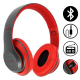 Casti Radio/MP3/TF/mic compatibile cu Bluetooth P15 Roșii