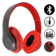 Bluetooth Red Headphones Radio/MP3/TF  P15