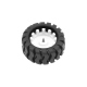 42 mm White Wheel with Black Rubber for N20 Motors