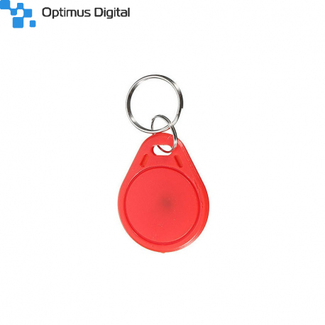 Red Keyring  with RFID 13.56MHz Tag