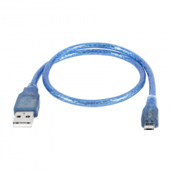 Cablu Albastru Micro USB 50 cm