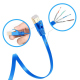 15 meters Flat CAT7 STP Cable Blue