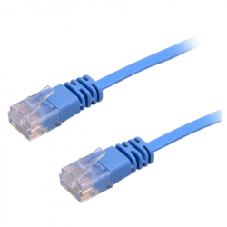 5 meters Flat CAT6 UTP Patch Cable Blue