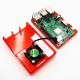 Transparent Case for Raspberry Pi 3 Model B+ Red