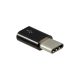 Adaptor Negru de la Micro USB(F) la USB-C(M)