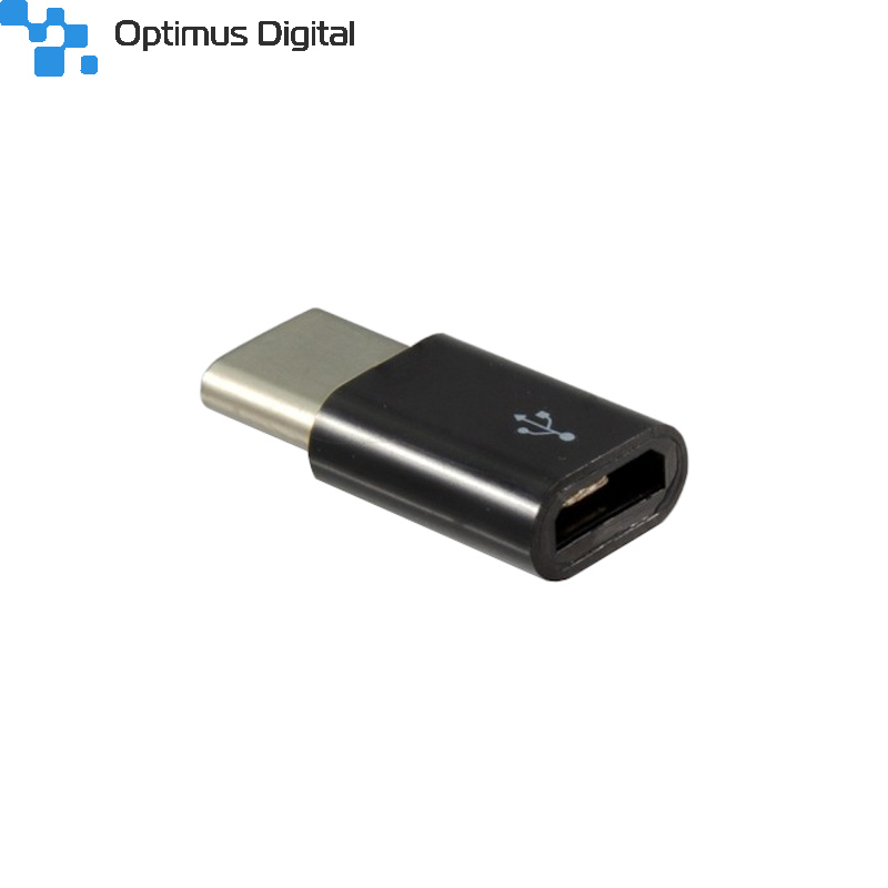 USB Micro-B to USB-C Adapter, Black