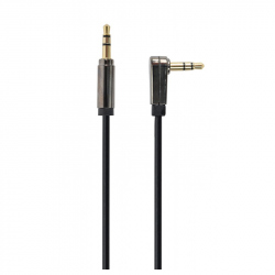 Right angle 3.5 mm stereo audio cable, 1 m
