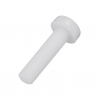 Șurub cu Cap Rotund din Plastic M2 Alb de 6 mm