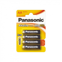  Set of 4 Panasonic LR6 / AA Alkaline Batteries