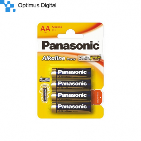 Set of 4 Panasonic LR6 / AA Alkaline Batteries