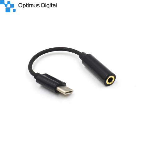 Cablu Adaptor USB Tip C la Audio Negru