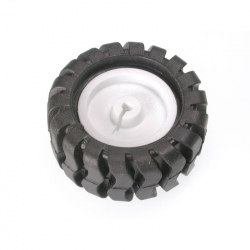 42 mm White Wheel with Black Rubber for N20 Motors