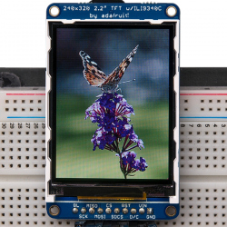 2.2" 18-bit Color TFT LCD Display with MicroSD Card Breakout