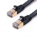 Cablu de Retea Ultra Performant, Plat, CAT7, Negru, 1 m