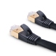 Cablu de Retea Ultra Performant, Plat, CAT7, Negru, 0.3 m