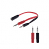 1 x 3.5mm Jack to 2 x 3.5mm Jack Adapter