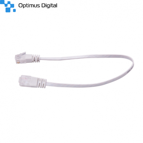 Cablu de Retea, Ultra Plat, CAT6, Alb, 5 m