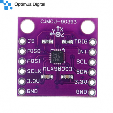 Senzor Hall Triaxial MLX90393 (Magnetometru)