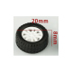 30 mm Wheel with Rubber for 2 mm Shaft