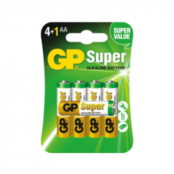 Set of 5 Super Alkaline GP LR6 / AA Batteries