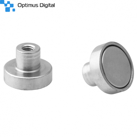 Magnet Oala 16x4.5 mm cu Filet Intern M4