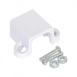 White Gearmotor Mounting Bracket with Screws