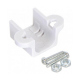 White Gearmotor Mounting Bracket with Screws