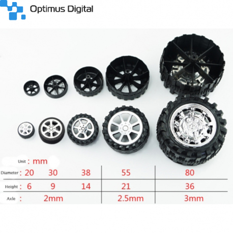 Roata de 38 mm pentru Ax de 2 mm