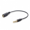 Adaptor Audio Jack 3.5 MM 4 Pini Cross-Over Negru 0.18M