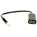 Adaptor Stereo 2 x Jack 3.5mm la 1 x Jack 3.5mm pentru căști