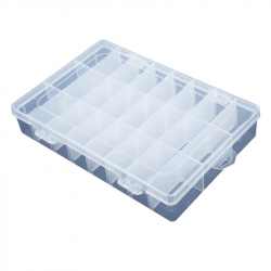 Plastic Box with 24 Compartments (19 x 12.5 x 3.5 cm)