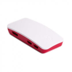 Carcasă pentru Raspberry Pi Zero Alb cu Roșu cu Cablu Adaptor pentru Cameră