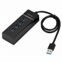 4 Ports USB 3.0 HUB - Black