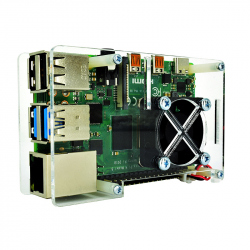 Transparent Case With Fan for Raspberry Pi 4 (Extended Version)
