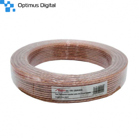 Cablu Difuzor Transparent 2x0.75mm 25m
