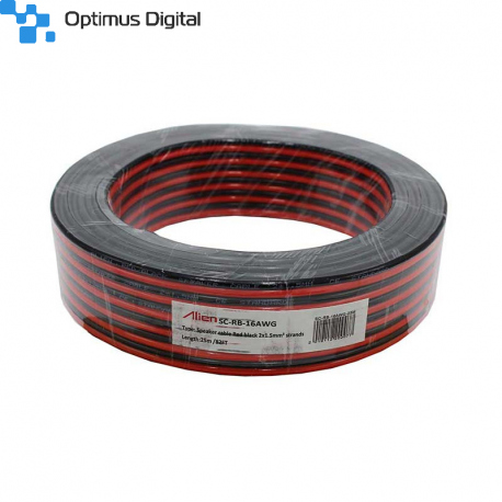 Red / Black Speaker Cable 2x1.5mm 25m