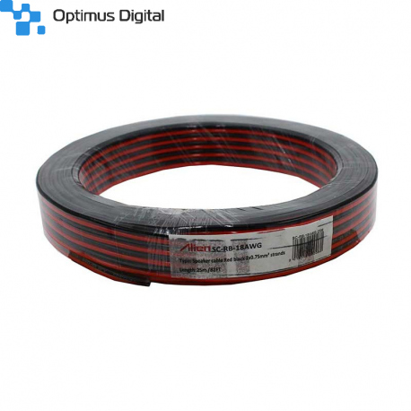 Red / Black Speaker Cable 2x0.75mm 25m