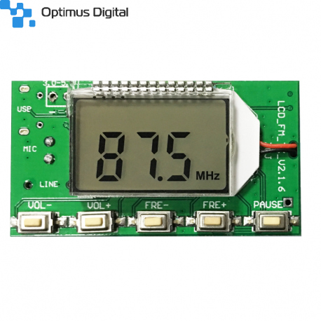 FM Radio Transmitter Module with LCD and USB