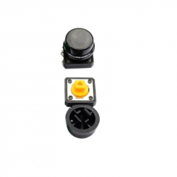 Black Button with Round Cover