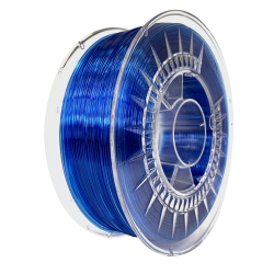 Filament Devil Design pentru Imprimanta 3D 1.75 mm PETG 1 kg - Super Albastru Transparent