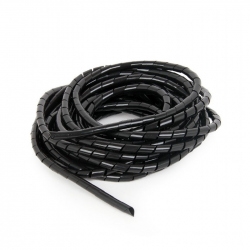 Spirală cu Diametrul de 12 mm pentru Protecție Cablu de 10 m Neagră