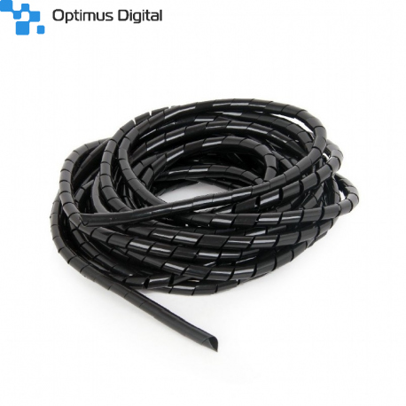 12 mm Spiral Cable Wrap, 10 m, Black