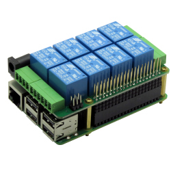 Sequent Microsystems Placă cu 8 Relee de 10A/240V pentru Raspberry Pi, cu folosire până la 8 Module Stivuibile