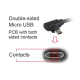 Double-Sided Right Angle Micro-USB Cable, 1.8 m, Blister