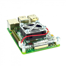 Raspberry Pi 4 Fan Mounting Bracket (Transparent)