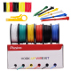 Plusivo PVC Insulated Wire Kit (20AWG, 6 colors, 7m each)