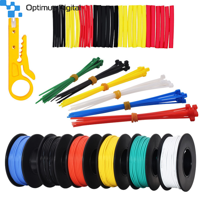 Plusivo PVC Insulated Wire Kit (24AWG, 6 colors, 11m each