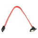 Cablu Compatibil cu SATA DREPT-UNGHI 90 grade cu fixare - 31cm - Rosu